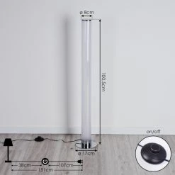 Hofstein Tumurora Stehleuchte LED Chrom, 1-flammig, Fernbedienung -LED Leuchten Verkäufe 2022 tumurora stehleuchte h3392980 3