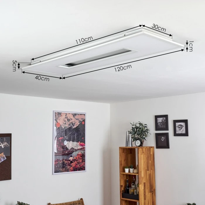 Hofstein Turbala LED Panel Weiß, 1-flammig, Fernbedienung, Farbwechsler 4 Hofstein Turbala LED Panel Weiß, 1-flammig, Fernbedienung, Farbwechsler – Bild 4