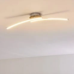 Hofstein Tusula Deckenleuchte LED Nickel-Matt, 2-flammig -LED Leuchten Verkäufe 2022 tusula deckenleuchte h3274347 13