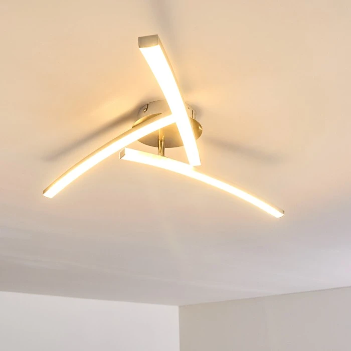 Hofstein Tusula Deckenleuchte LED Edelstahl, 3-flammig 3 Hofstein Tusula Deckenleuchte LED Edelstahl, 3-flammig – Bild 3