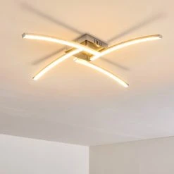 Hofstein Tusula Deckenleuchte LED Nickel-Matt, 4-flammig -LED Leuchten Verkäufe 2022 tusula deckenleuchte h3274385 2