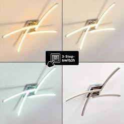 Hofstein Tusula Deckenleuchte LED Nickel-Matt, 4-flammig -LED Leuchten Verkäufe 2022 tusula deckenleuchte h3274385 3