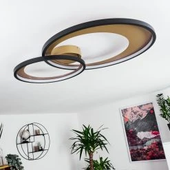 Hofstein Tuzik Deckenleuchte LED Schwarz, Gold, 1-flammig -LED Leuchten Verkäufe 2022 tuzik deckenleuchte h3416709 11