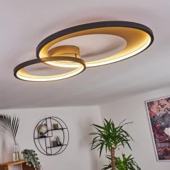 Hofstein Tuzik Deckenleuchte LED Schwarz, Gold, 1-flammig -LED Leuchten Verkäufe 2022 tuzik deckenleuchte h3416709 6