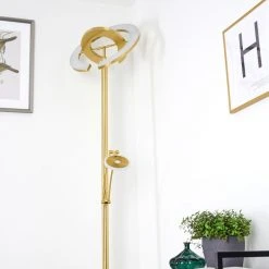 Hofstein Umag Deckenfluter LED Messing, 2-flammig -LED Leuchten Verkäufe 2022 umag deckenfluter h3335307 17