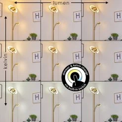 Hofstein Umag Deckenfluter LED Messing, 2-flammig -LED Leuchten Verkäufe 2022 umag deckenfluter h3335307 3