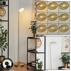 Hofstein Umag Stehleuchte LED Messing, 1-flammig