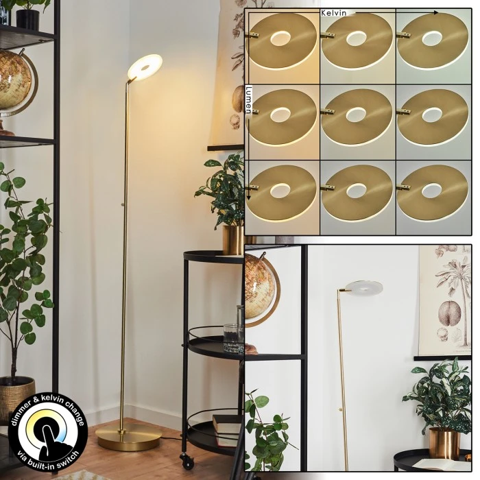 Hofstein Umag Stehleuchte LED Messing, 1-flammig 1 Hofstein Umag Stehleuchte LED Messing, 1-flammig