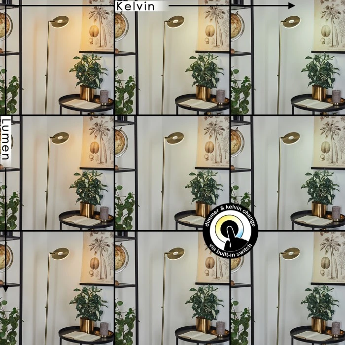 Hofstein Umag Stehleuchte LED Messing, 1-flammig 2 Hofstein Umag Stehleuchte LED Messing, 1-flammig – Bild 2