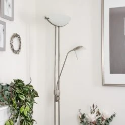 Hofstein Urama Deckenfluter LED Nickel-Matt, 2-flammig -LED Leuchten Verkäufe 2022 urama deckenfluter h3568354 11