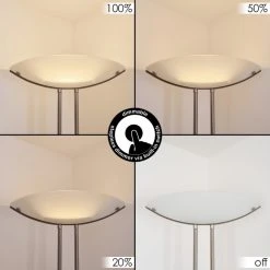 Hofstein Urama Deckenfluter LED Nickel-Matt, 2-flammig -LED Leuchten Verkäufe 2022 urama deckenfluter h3568354 2