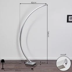 Hofstein Uttorp Stehleuchte LED Silber, 1-flammig 15 Hofstein Uttorp Stehleuchte LED Silber, 1-flammig -LED Leuchten Verkäufe 2022 uttorp stehleuchte h3390511 3