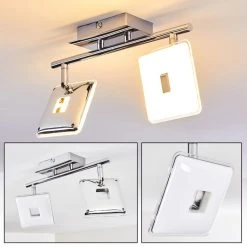 Hofstein Vallorbe Deckenleuchte LED Chrom, 2-flammig