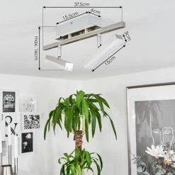 Hofstein Vehkala Deckenleuchte LED Nickel-Matt, Chrom, 2-flammig, Fernbedienung, Farbwechsler 15 Hofstein Vehkala Deckenleuchte LED Nickel-Matt, Chrom, 2-flammig, Fernbedienung, Farbwechsler -LED Leuchten Verkäufe 2022 vehkala deckenleuchte h3460184 3