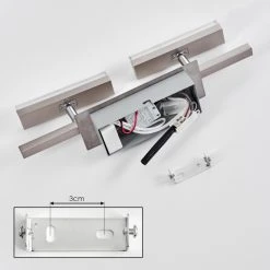Hofstein Vehkala Deckenleuchte LED Nickel-Matt, Chrom, 2-flammig, Fernbedienung, Farbwechsler 16 Hofstein Vehkala Deckenleuchte LED Nickel-Matt, Chrom, 2-flammig, Fernbedienung, Farbwechsler -LED Leuchten Verkäufe 2022 vehkala deckenleuchte h3460184 4