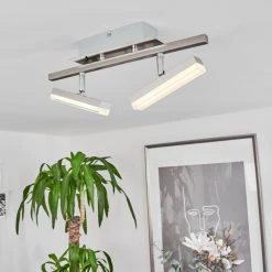 Hofstein Vehkala Deckenleuchte LED Nickel-Matt, Chrom, 2-flammig, Fernbedienung, Farbwechsler 18 Hofstein Vehkala Deckenleuchte LED Nickel-Matt, Chrom, 2-flammig, Fernbedienung, Farbwechsler -LED Leuchten Verkäufe 2022 vehkala deckenleuchte h3460184 6