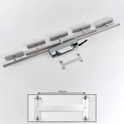 Hofstein Vehkala Deckenleuchte LED Nickel-Matt, Chrom, 5-flammig, Fernbedienung, Farbwechsler -LED Leuchten Verkäufe 2022 vehkala deckenleuchte h3580134 4