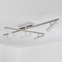 Hofstein Vehkala Deckenleuchte LED Nickel-Matt, Chrom, 5-flammig, Fernbedienung, Farbwechsler -LED Leuchten Verkäufe 2022 vehkala deckenleuchte h3580134 7