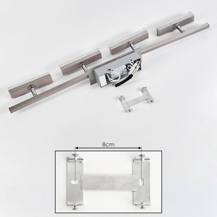 Hofstein Vehkala Deckenleuchte LED Nickel-Matt, Chrom, 4-flammig, Fernbedienung, Farbwechsler 5 Hofstein Vehkala Deckenleuchte LED Nickel-Matt, Chrom, 4-flammig, Fernbedienung, Farbwechsler – Bild 5