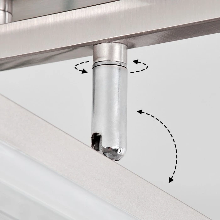 Hofstein Vehkala Deckenleuchte LED Nickel-Matt, Chrom, 4-flammig, Fernbedienung, Farbwechsler 6 Hofstein Vehkala Deckenleuchte LED Nickel-Matt, Chrom, 4-flammig, Fernbedienung, Farbwechsler – Bild 6