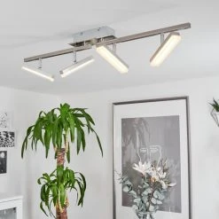 Hofstein Vehkala Deckenleuchte LED Nickel-Matt, Chrom, 4-flammig, Fernbedienung, Farbwechsler 18 Hofstein Vehkala Deckenleuchte LED Nickel-Matt, Chrom, 4-flammig, Fernbedienung, Farbwechsler -LED Leuchten Verkäufe 2022 vehkala deckenleuchte h3580172 6