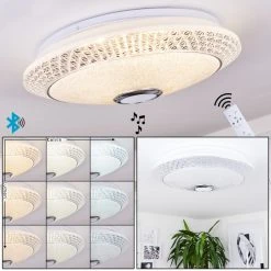 Hofstein Venice Deckenleuchte LED Weiß, 1-flammig, Fernbedienung