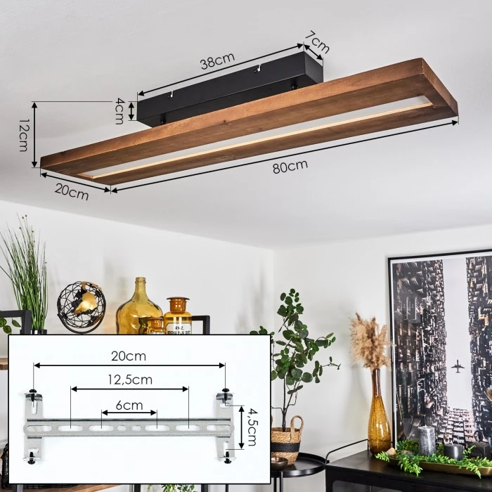 Hofstein Versoix Deckenleuchte LED Schwarz, 1-flammig 4 Hofstein Versoix Deckenleuchte LED Schwarz, 1-flammig – Bild 4