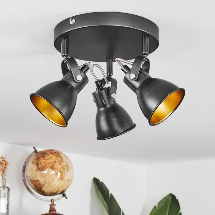 Hofstein Vestola Deckenleuchte LED Chrom, Schwarz, 3-flammig 2 Hofstein Vestola Deckenleuchte LED Chrom, Schwarz, 3-flammig – Bild 2