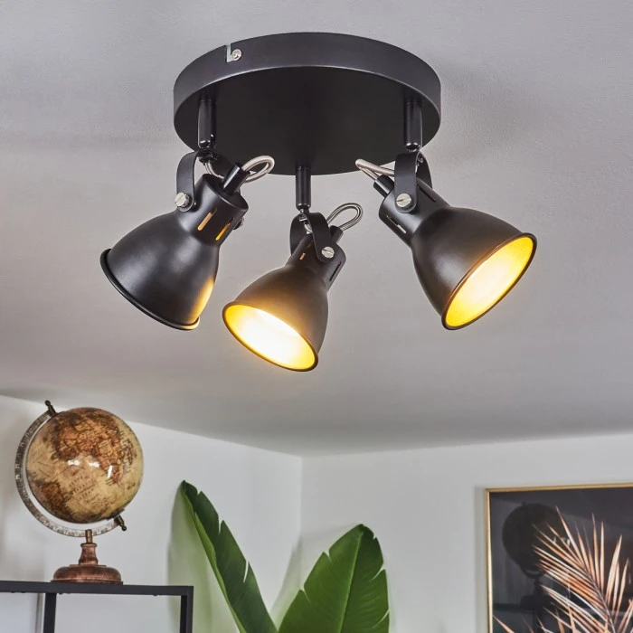 Hofstein Vestola Deckenleuchte LED Chrom, Schwarz, 3-flammig 11 Hofstein Vestola Deckenleuchte LED Chrom, Schwarz, 3-flammig – Bild 11