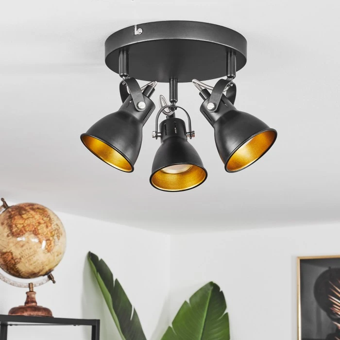 Hofstein Vestola Deckenleuchte LED Chrom, Schwarz, 3-flammig 12 Hofstein Vestola Deckenleuchte LED Chrom, Schwarz, 3-flammig – Bild 12