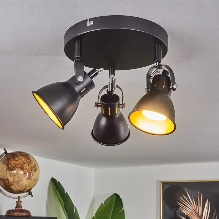 Hofstein Vestola Deckenleuchte LED Chrom, Schwarz, 3-flammig 9 Hofstein Vestola Deckenleuchte LED Chrom, Schwarz, 3-flammig – Bild 9