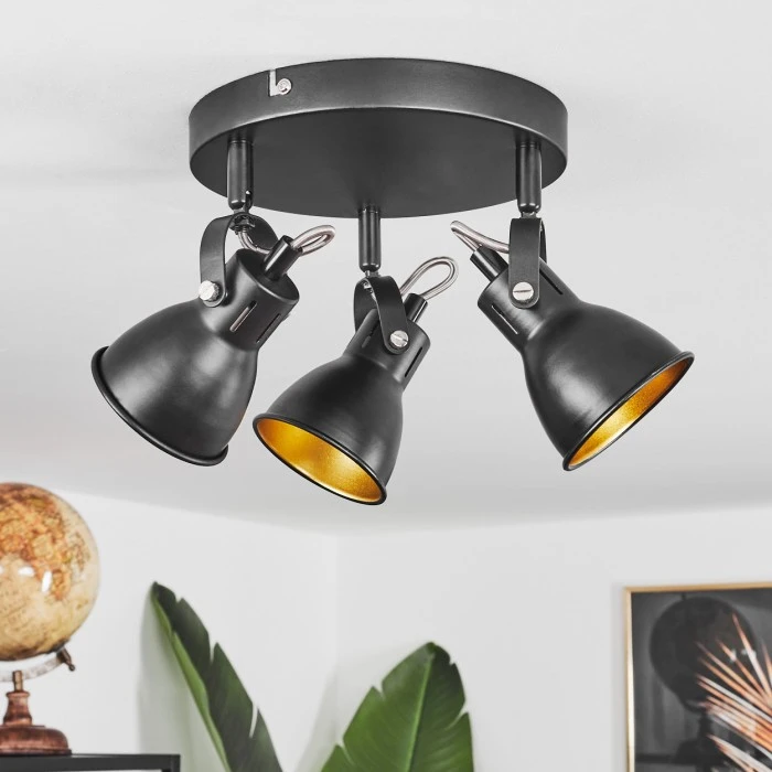 Hofstein Vestola Deckenleuchte LED Chrom, Schwarz, 3-flammig 10 Hofstein Vestola Deckenleuchte LED Chrom, Schwarz, 3-flammig – Bild 10