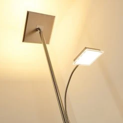 Hofstein Veteli Deckenfluter LED Nickel-Matt, Chrom, 2-flammig -LED Leuchten Verkäufe 2022 veteli deckenfluter h3080863 12