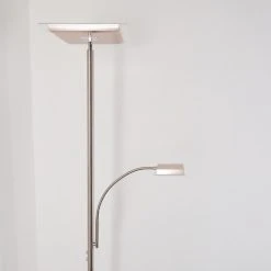 Hofstein Veteli Deckenfluter LED Nickel-Matt, Chrom, 2-flammig -LED Leuchten Verkäufe 2022 veteli deckenfluter h3080863 16