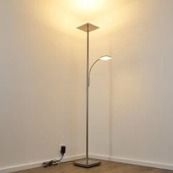 Hofstein Veteli Deckenfluter LED Nickel-Matt, Chrom, 2-flammig -LED Leuchten Verkäufe 2022 veteli deckenfluter h3080863 6