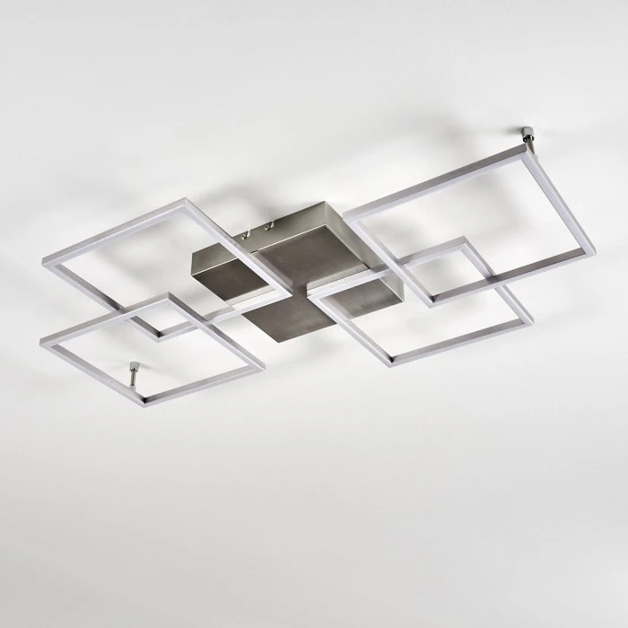 Hofstein Veyrier Deckenleuchte LED Stahl gebürstet, 4-flammig 13 Hofstein Veyrier Deckenleuchte LED Stahl gebürstet, 4-flammig – Bild 13