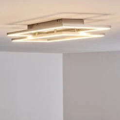 Hofstein Veyrier Deckenleuchte LED Stahl gebürstet, 2-flammig -LED Leuchten Verkäufe 2022 veyrier deckenleuchte h3269312 do1 12