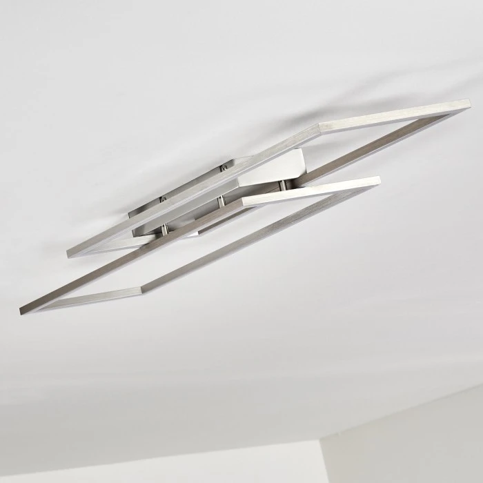 Hofstein Veyrier Deckenleuchte LED Stahl gebürstet, 2-flammig 12 Hofstein Veyrier Deckenleuchte LED Stahl gebürstet, 2-flammig – Bild 12