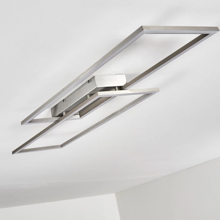 Hofstein Veyrier Deckenleuchte LED Stahl gebürstet, 2-flammig 14 Hofstein Veyrier Deckenleuchte LED Stahl gebürstet, 2-flammig – Bild 14