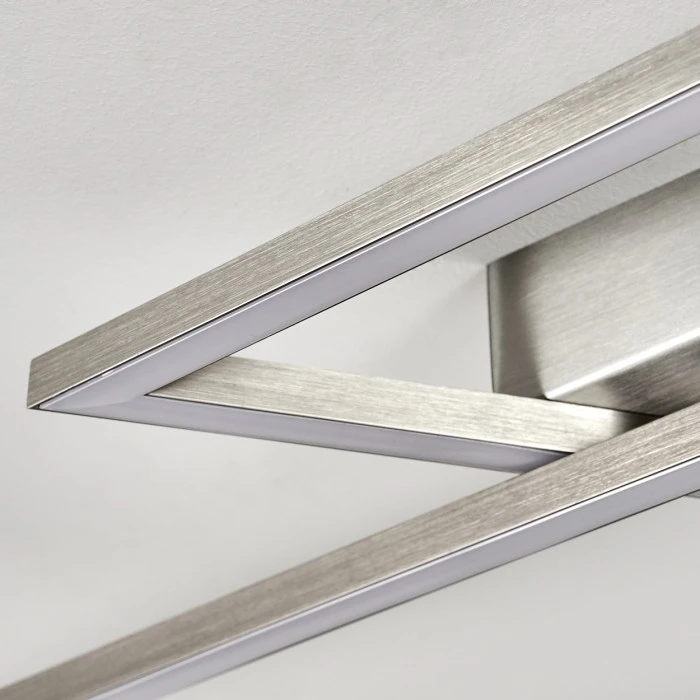 Hofstein Veyrier Deckenleuchte LED Stahl gebürstet, 2-flammig 11 Hofstein Veyrier Deckenleuchte LED Stahl gebürstet, 2-flammig – Bild 11