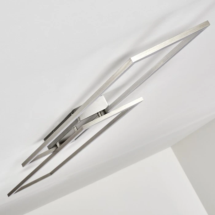 Hofstein Veyrier Deckenleuchte LED Stahl gebürstet, 2-flammig 8 Hofstein Veyrier Deckenleuchte LED Stahl gebürstet, 2-flammig – Bild 8