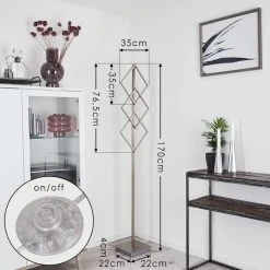 Hofstein Veyrier Stehleuchte LED Nickel-Matt, 3-flammig, Fernbedienung -LED Leuchten Verkäufe 2022 veyrier stehleuchte h3380826 3