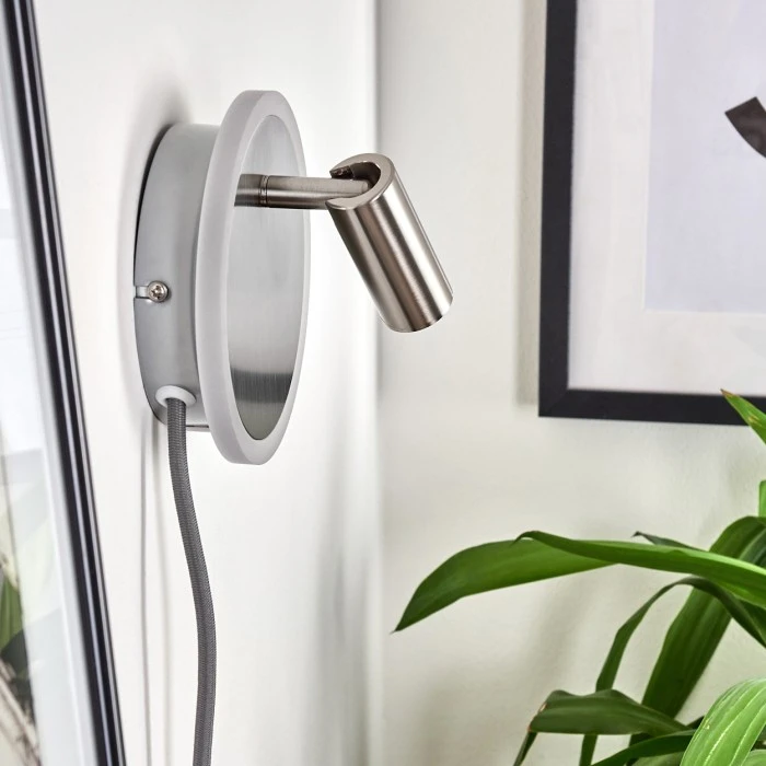 Hofstein Viata Wandleuchte LED Nickel-Matt, Grau, 2-flammig 12 Hofstein Viata Wandleuchte LED Nickel-Matt, Grau, 2-flammig – Bild 12