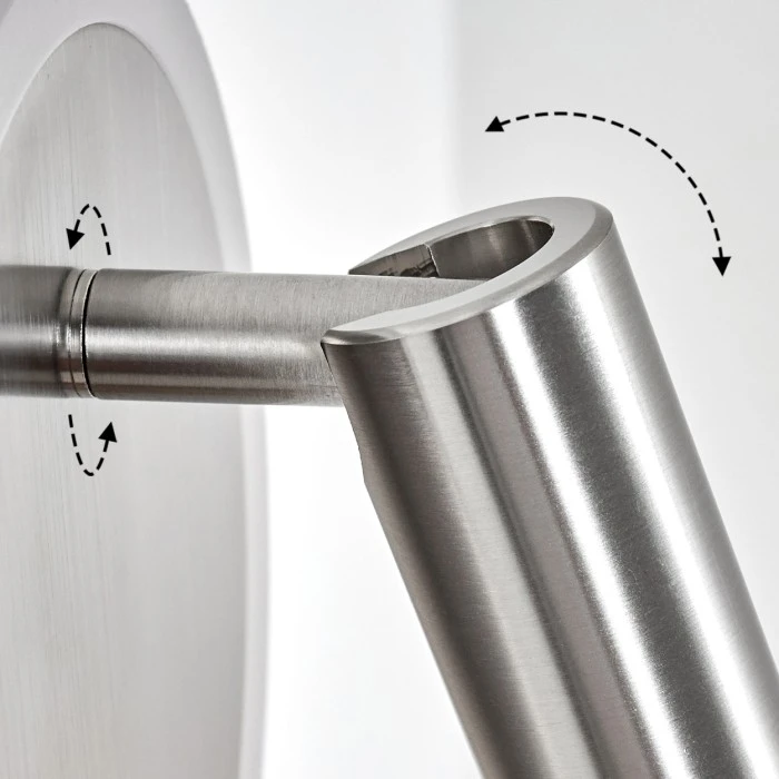 Hofstein Viata Wandleuchte LED Nickel-Matt, Grau, 2-flammig 6 Hofstein Viata Wandleuchte LED Nickel-Matt, Grau, 2-flammig – Bild 6