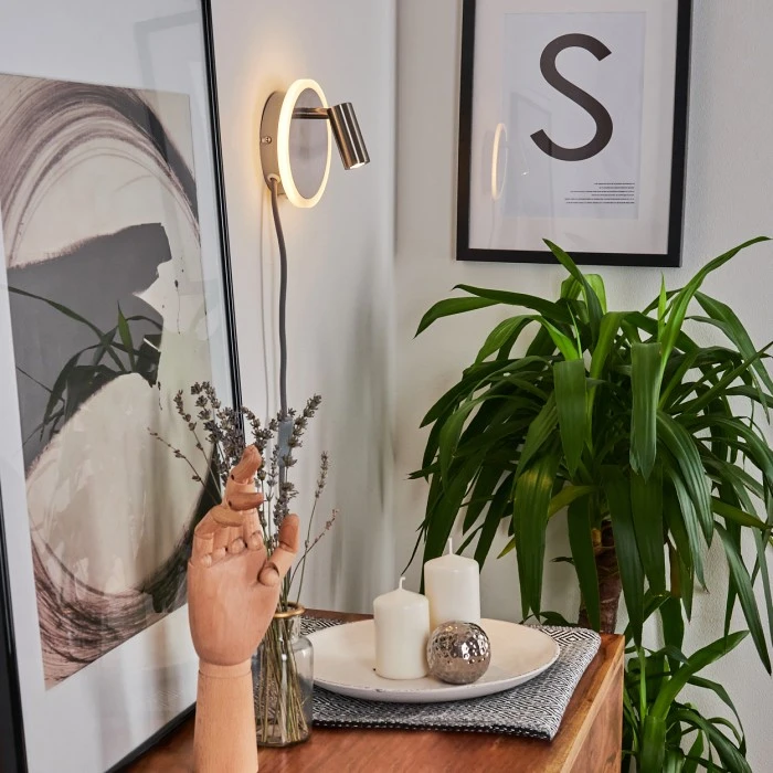 Hofstein Viata Wandleuchte LED Nickel-Matt, Grau, 2-flammig 7 Hofstein Viata Wandleuchte LED Nickel-Matt, Grau, 2-flammig – Bild 7