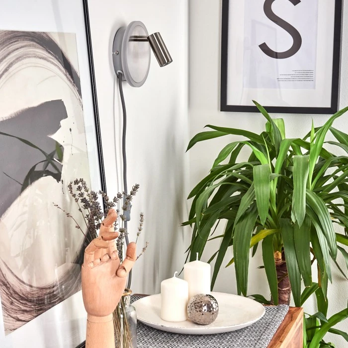 Hofstein Viata Wandleuchte LED Nickel-Matt, Grau, 2-flammig 10 Hofstein Viata Wandleuchte LED Nickel-Matt, Grau, 2-flammig – Bild 10