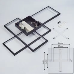 Hofstein Vilellot Deckenleuchte LED Schwarz, 1-flammig, Farbwechsler -LED Leuchten Verkäufe 2022 vilellot deckenleuchte h3457214 4