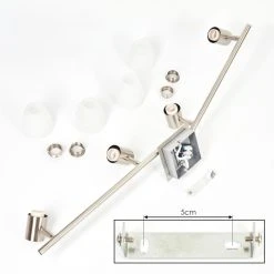 Hofstein Villaseca Deckenleuchte LED Nickel-Matt, 4-flammig -LED Leuchten Verkäufe 2022 villaseca deckenleuchte h3610404 4