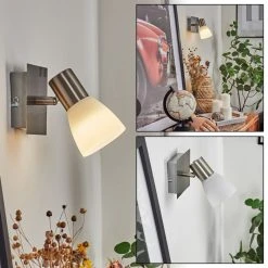 Hofstein Villaseca  Wandleuchte LED Nickel-Matt, 1-flammig