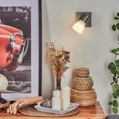 Hofstein Villaseca&nbsp; Wandleuchte LED Nickel-Matt, 1-flammig -LED Leuchten Verkäufe 2022 villaseca wandleuchte h3651636 10